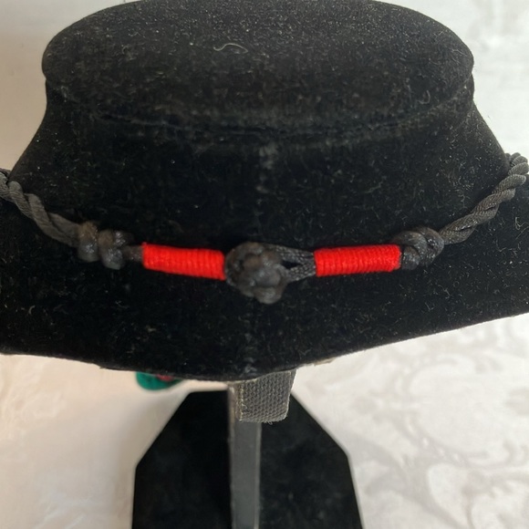 African inspired bohemian beaded statement necklace turquoise, red and black - Picture 3 of 6